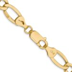 14K 7.3mm Semi-Solid Figaro with Lobster Clasp Chain - Image 3