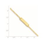 14k Polished Solid Chain/Solid Plate Curb Link 18.5x5mm Plate 6 inch Baby/Child ID Bracelet - Image 4