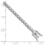 14k White Gold 2 carat Lab Grown Diamond VS/SI+ G+ Complete Round Tennis Bracelet - Image 7