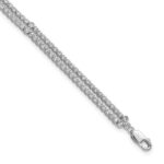 14k White Gold 2 3/4 carat Lab Grown Diamond VS/SI+ G+ Complete Double Strand 7.25 inch with 1 inch extension Bracelet