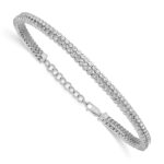 14k White Gold 2 7/8 carat Lab Grown Diamond VS/SI+ G+ Complete Double Strand 7.25 inch with 1 inch extension Bracelet - Image 3