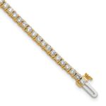 14k 2 3/4 carat Lab Grown Diamond VS+ F+ Complete Tennis Bracelet
