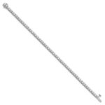 14k White Gold  5 carat Lab Grown Diamond VS/SI+ G+ Complete Tennis Bracelet - Image 2