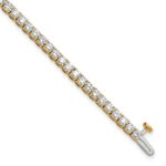 14k 5 carat Lab Grown Diamond VS+ F+ Complete Tennis Bracelet