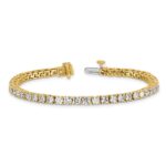 14k 7 carat Lab Grown Diamond VS/SI+ G+ Complete Tennis Bracelet - Image 5