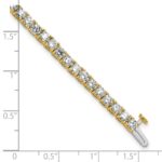 14k 7 carat Lab Grown Diamond VS/SI+ G+ Complete Tennis Bracelet - Image 6