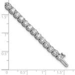 14k White Gold  9 carat Lab Grown Diamond VS+ F+ Complete Tennis Bracelet - Image 6