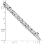 14k White Gold  10 carat Lab Grown Diamond VS+ F+ Complete Tennis Bracelet - Image 6