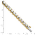 14k 12 1/2 carat Lab Grown Diamond VS+ F+ Complete Tennis Bracelet - Image 6