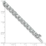 14k White Gold  14 carat Lab Grown Diamond VS+ F+ Complete Tennis Bracelet - Image 6