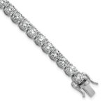 14k White Gold  11 1/8 carat Lab Grown Diamond VS+ F+ Complete Tennis Bracelet