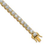 14k 11 1/8 carat Lab Grown Diamond VS+ F+ Complete Tennis Bracelet