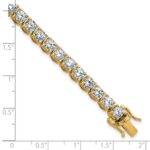 14k 11 1/8 carat Lab Grown Diamond VS/SI+ G+ Complete Tennis Bracelet - Image 6