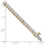 14k 7 carat Lab Grown Diamond VS/SI+ G+ Complete Princess Prong Set Tennis Bracelet - Image 6