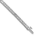 14k White Gold 5 carat Lab Grown Diamond VS/SI+ G+ Complete Princess Bezel Set Tennis Bracelet