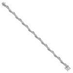 14k White Gold 3 3/8 carat Lab Grown Diamond VS/SI+ G+ Complete 7 inch Bracelet - Image 2