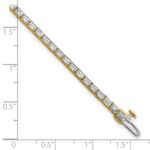 14k 5 carat Lab Grown Diamond VS/SI+ G+ Complete Emerald Tennis Bracelet - Image 6