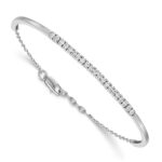 14k White Gold 3/4 carat Lab Grown Diamond VS/SI+ G+ Complete Bangle Bracelet