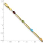 10k Fancy Diamond and Gemstone Rainbow Bracelet - Image 3