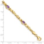 10k Amethyst 4 Stone Bracelet - Image 3