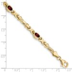 10k Garnet 4 Stone Bracelet - Image 3