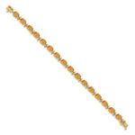 14k Complete Oval Citrine 7 inch Bracelet - Image 2