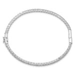 14k White Gold 2 1/2 carat Lab Grown Diamond VS/SI+ G+ Complete Eternity Bangle Bracelet - Image 2