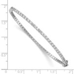 14k White Gold 2 1/2 carat Lab Grown Diamond VS/SI+ G+ Complete Eternity Bangle Bracelet - Image 3