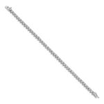 14k White Gold Complete 1 carat Diamond S-link 7 inch Tennis Bracelet - Image 2