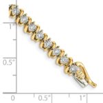 14k 7/8 carat Lab Grown Diamond VS/SI+ G+ Complete 7.5 inch Fancy Tennis Bracelet - Image 3