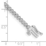 10k White Gold Diamond Tennis Bracelet - Image 3