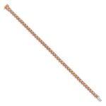 14k Rose Gold Complete 2 carat Round Diamond 7 inch Tennis Bracelet - Image 2