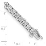 14k White Gold Complete 3 carat Diamond Cluster Setting 7 inch Tennis Bracelet - Image 3