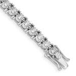 14k White Gold Complete 4 carat Diamond Illusion Setting 7.5 inch Tennis Bracelet