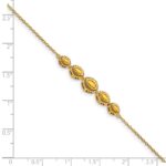 14k Complete 5-Stone Bezel-set Marquise Citrine and Chain 7 inch Bracelet - Image 3