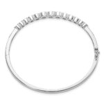 14k White Gold 1 1/2 carat Lab Grown Diamond VS/SI+ G+ Complete Bangle Bracelet - Image 2
