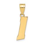 14k Polished Block Number 1 Pendant