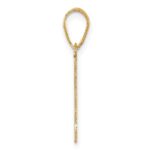 14k Polished Block Number 1 Pendant - Image 2