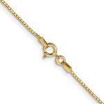 14K .9mm Box with Spring Ring Clasp Chain - Image 3