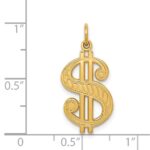 14k Dollar Sign Charm - Image 3