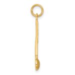 14k Satin Musical Note Charm - Image 2