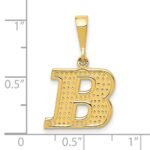 14k Textured Initial B Charm - Image 4