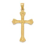 14k Satin Diamond-cut Crucifix Charm - Image 4
