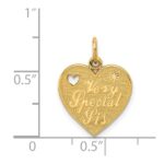14k VERY SPECIAL SIS Heart Charm - Image 4