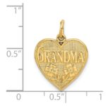 14k GRANDMA Heart Charm - Image 3