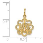 14k I LOVE NANA Charm - Image 4