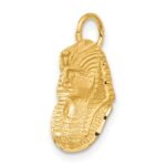 14k Satin Diamond-cut King Tut Charm - Image 5