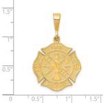 14k FIRE RESCUE Badge Pendant - Image 4