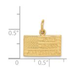 14k GOD BLESS AMERICA Flag Charm - Image 3