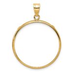 Wideband Distinguished Coin Jewelry 14k Polished 27.0mm Prong Coin Bezel Pendant